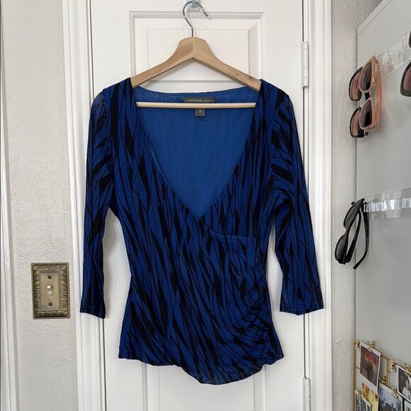 Y2k faux wrap mesh blouse - Picture 2 of 9